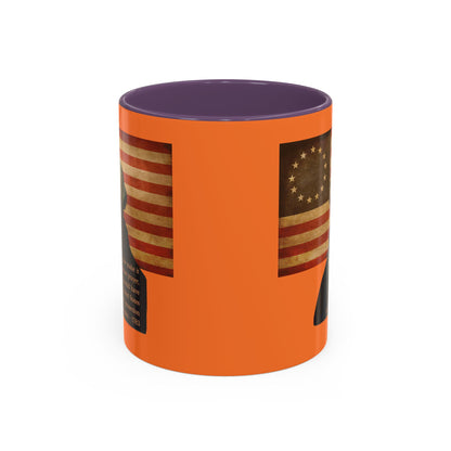 Washington's Earnest Prayer Orange Accent Mug by theGreenDragonTavern.shop