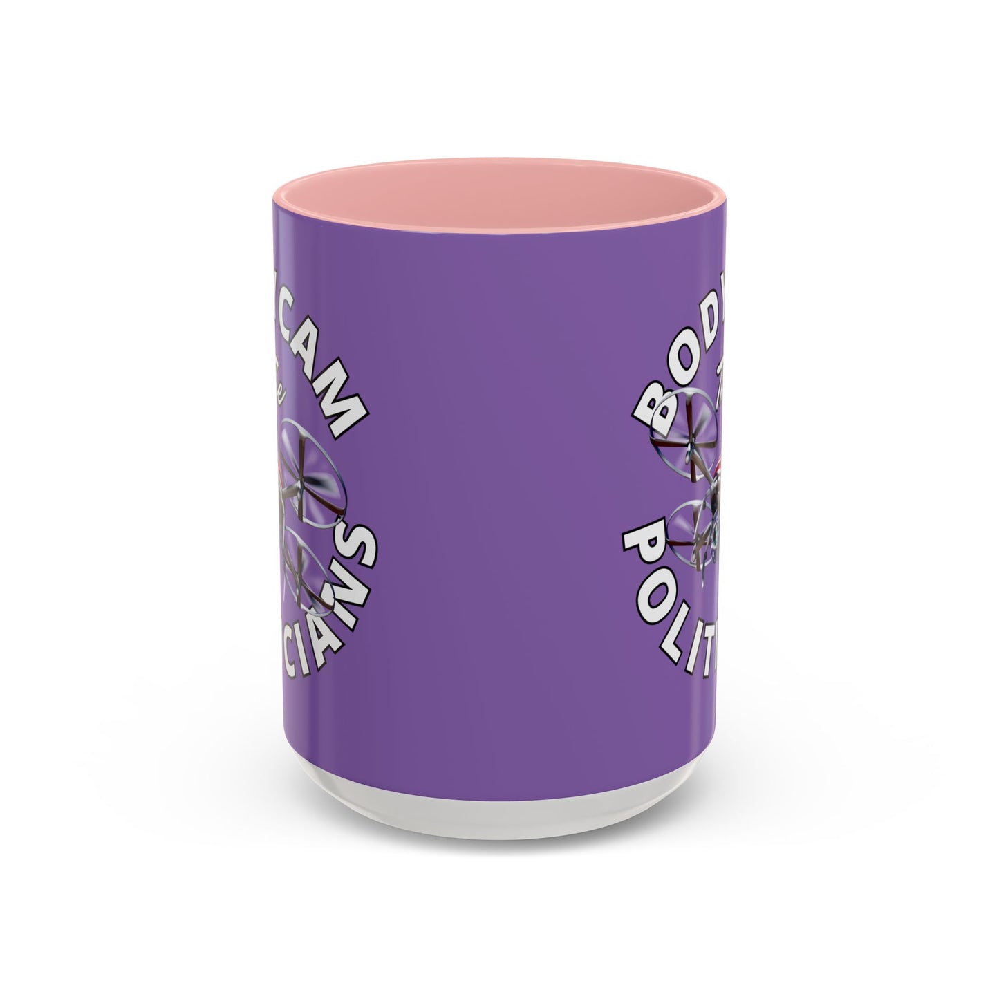 Bodycam the Politicians Drone Light Purple Accent Mug by theGreenDragonTavern.shop