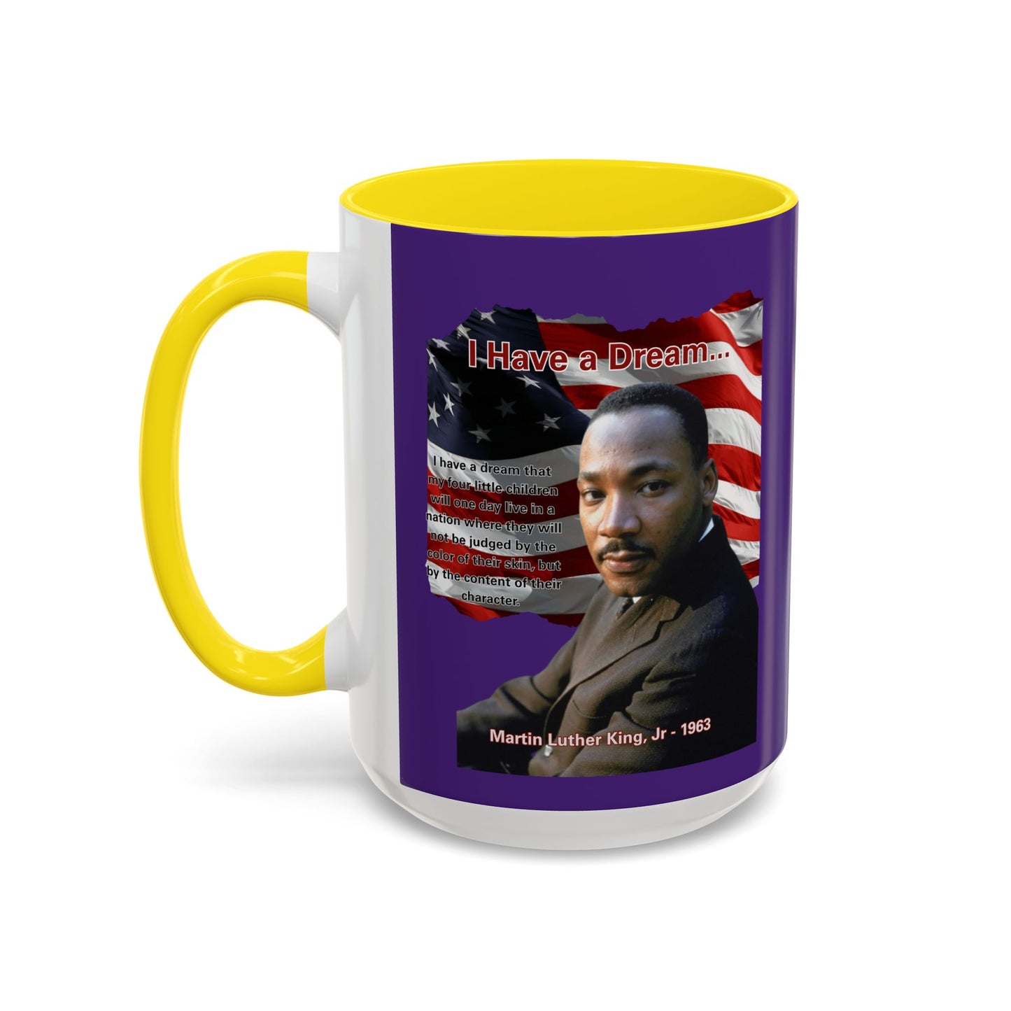 "I Have a Dream" MLKJr Purple Accent Mug by theGreenDragonTavern.shop