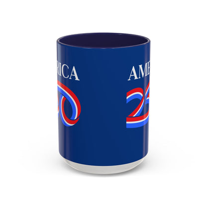 America 250 Dark Blue Accent Mug by theGreenDragonTavern.shop