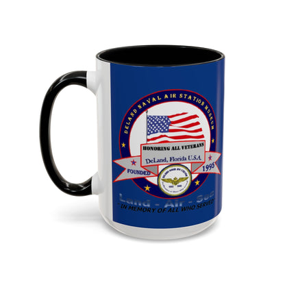 DNASM 2-sided, Founding & Student Art w/WhiteBG Dark Blue Accent Mug by theGreenDragonTavern.shop