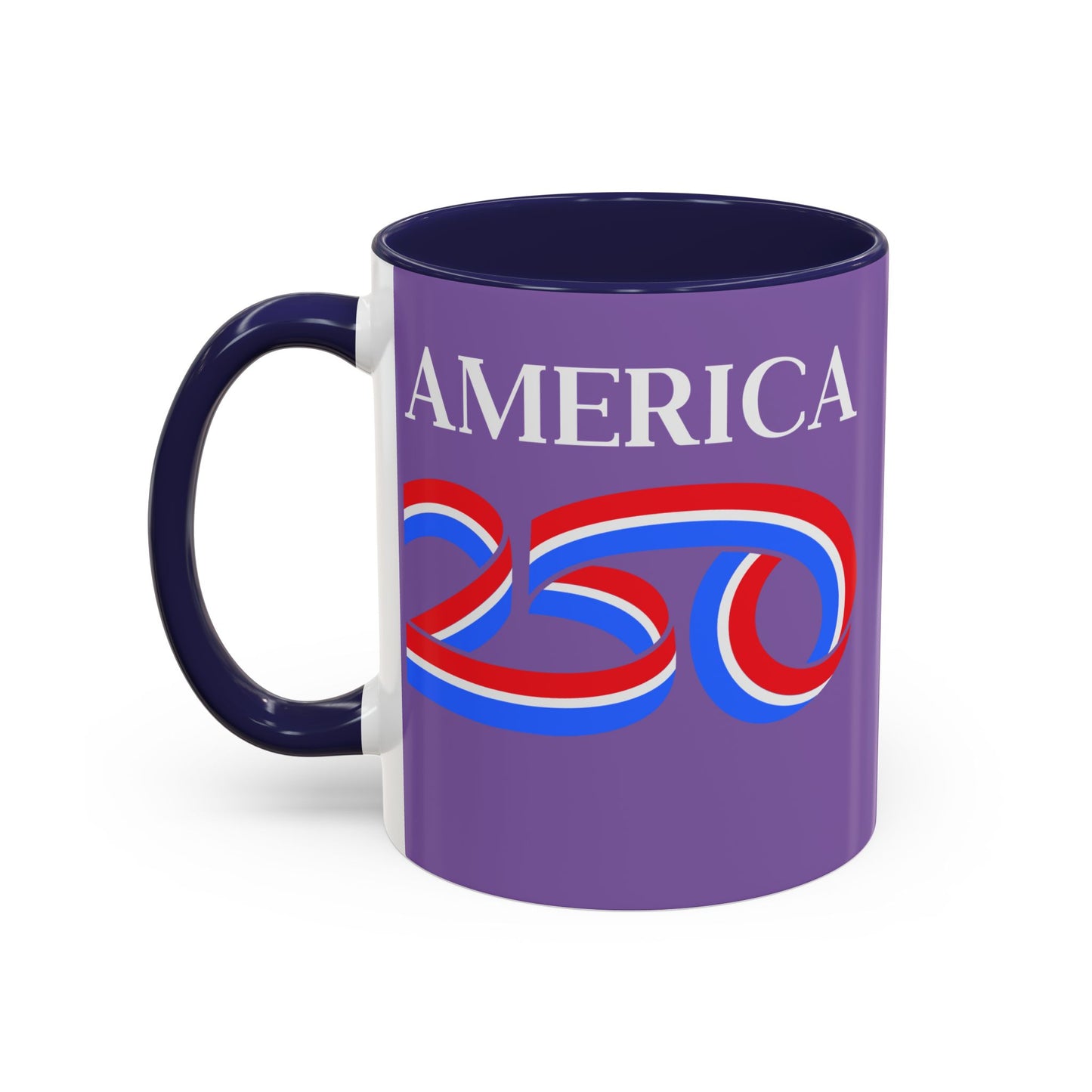 America 250 Light Purple Accent Mug by theGreenDragonTavern.shop