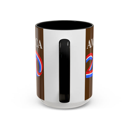 America 250 Brown Accent Mug by theGreenDragonTavern.shop