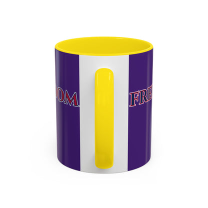 Freedom, Dark Purple Accent Mug by theGreenDragonTavern.shop