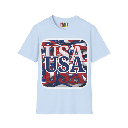 Red White and BLUE USA Patriot Light colors Unisex T-Shirt by theGreenDragonTavern.shop
