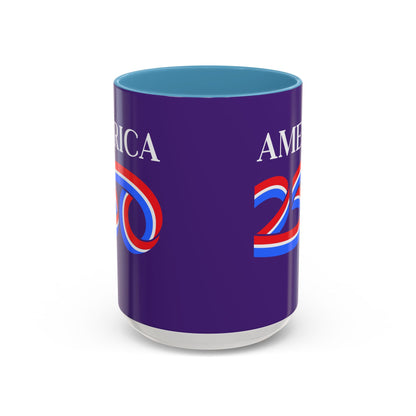 America 250 Dark Purple Accent Mug by theGreenDragonTavern.shop