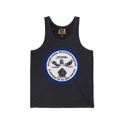 DNASM Student Art Navy Frame Unisex Jersey Tank Top by theGreenDragonTavern.shop