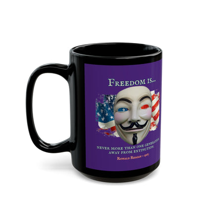 Ronald Reagan Freedom Vendetta Purple Mug by theGreenDragonTavern.shop