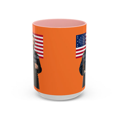 "Traitors and Patriots" Ulysses Grant Orange Accent Mug by theGreenDragonTavern.shop