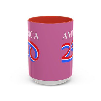 America 250 Pink Accent Mug by theGreenDragonTavern.shop