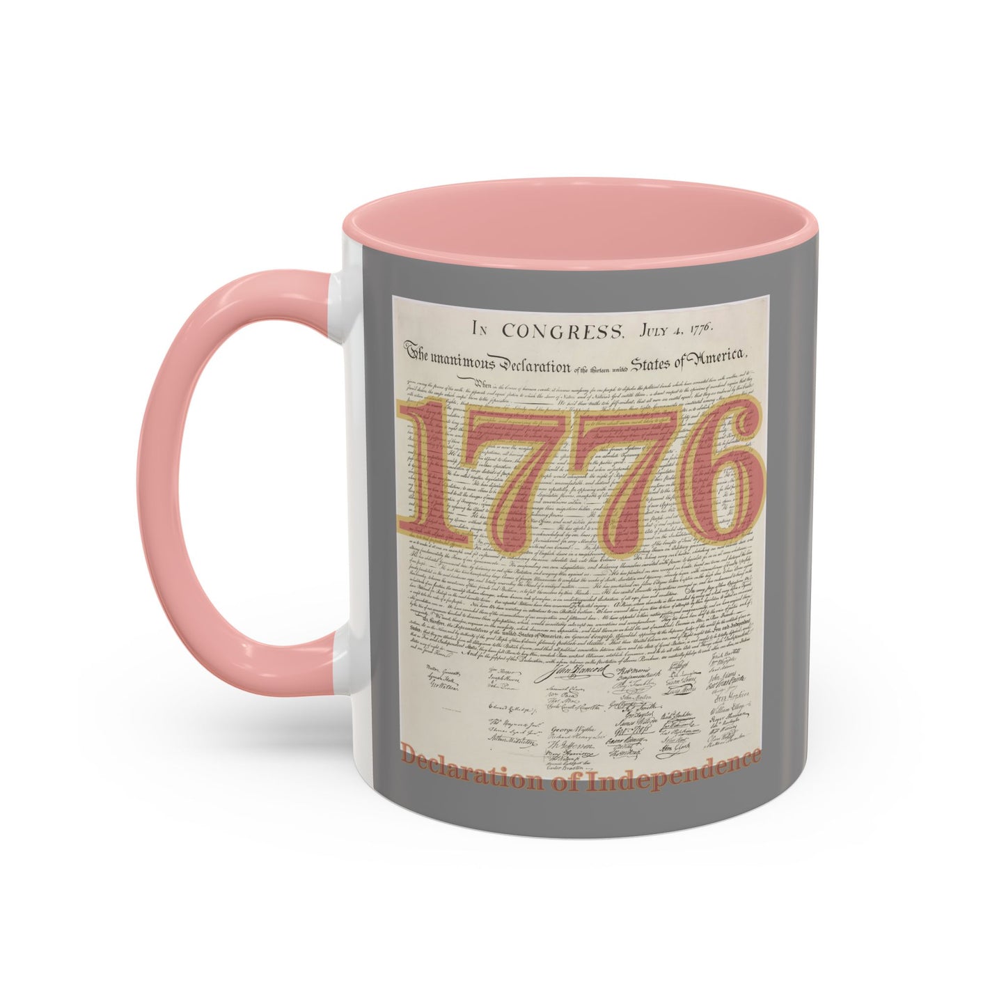 Declaration of Independence Grey Accent Mug by theGreenDragonTavern.shop