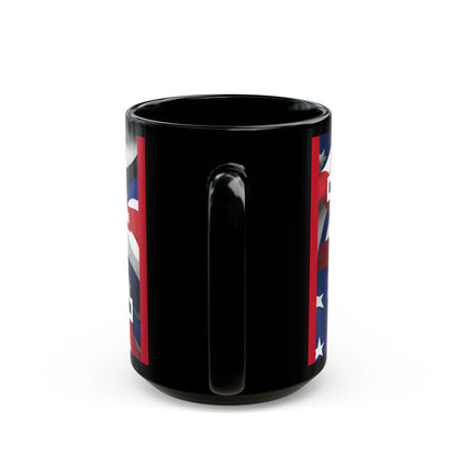 USA! USA! USA Blue font Patriot Red Mug by theGreenDragonTavern.shop