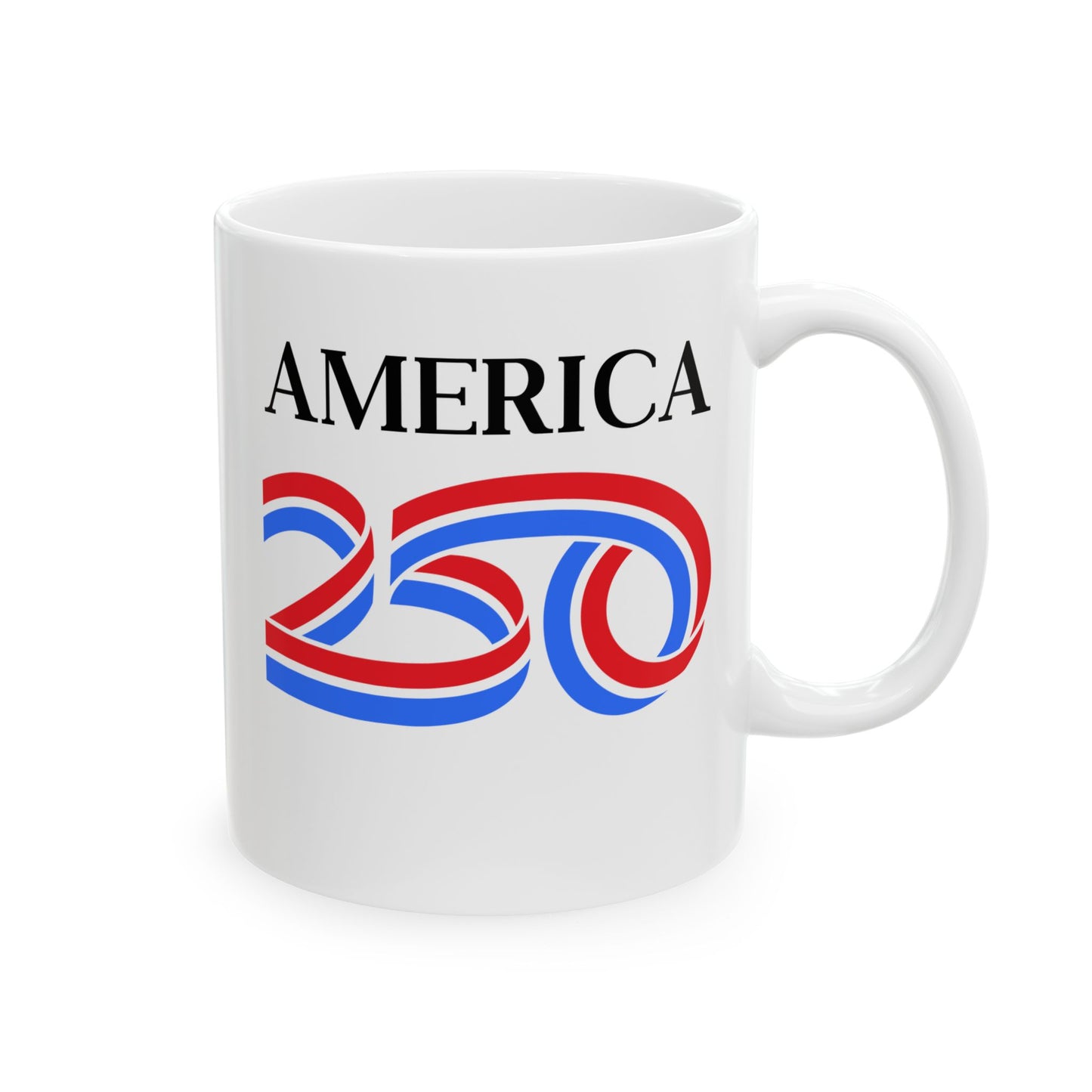 America 250 White Mug by theGreenDragonTavern.shop