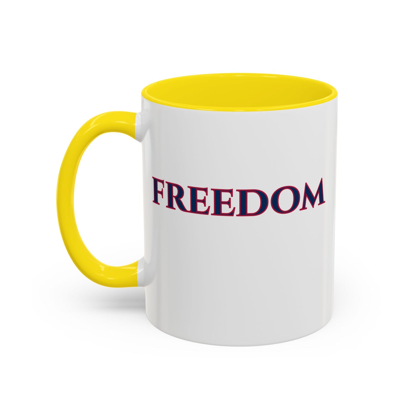 Freedom, White Accent Mug by theGreenDragonTavern.shop