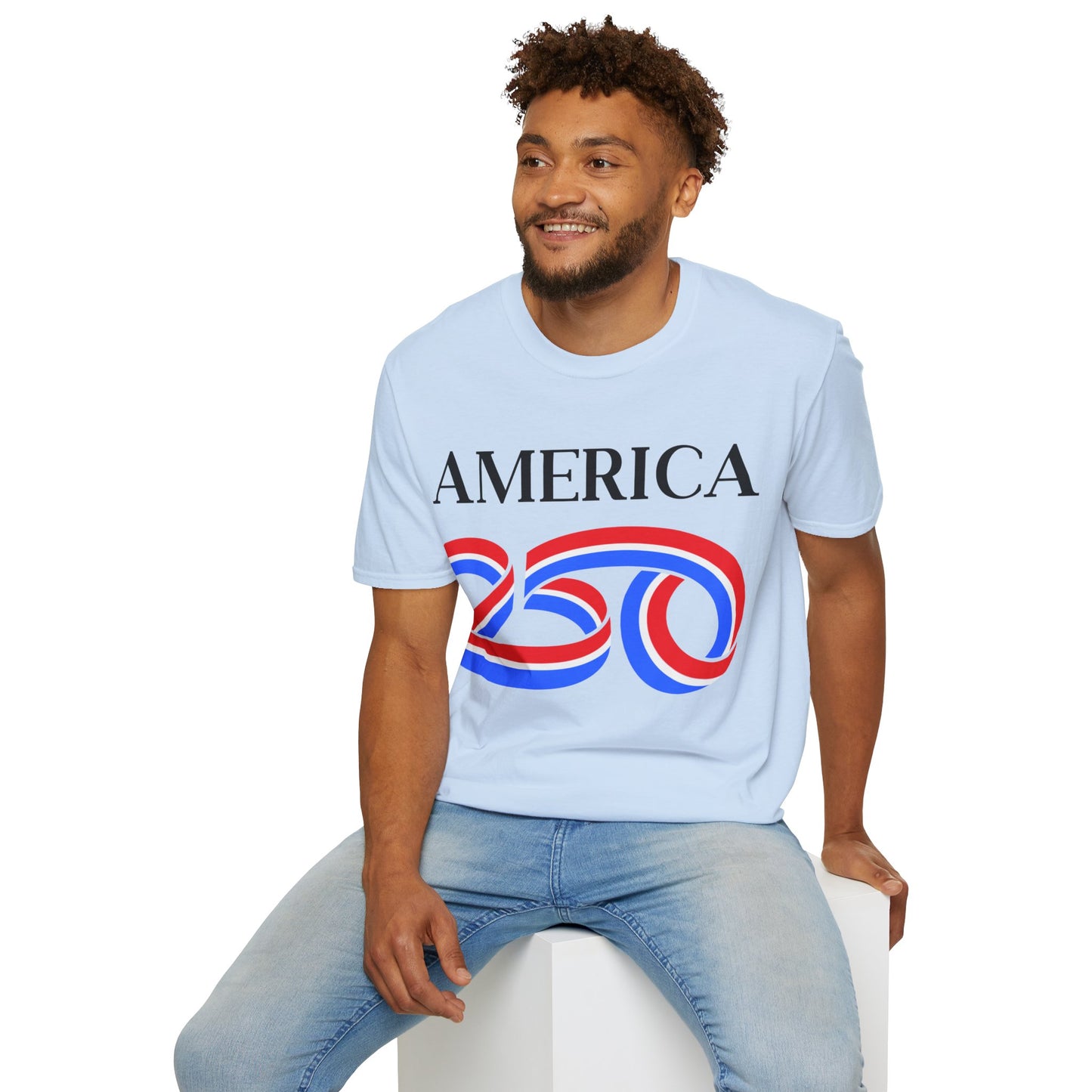 America 250 Black font, Light colors, Unisex T-Shirt by theGreenDragonTavern.shop