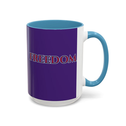 Freedom, Dark Purple Accent Mug by theGreenDragonTavern.shop