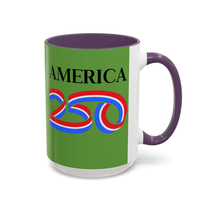 America 250 Green Accent Mug by theGreenDragonTavern.shop