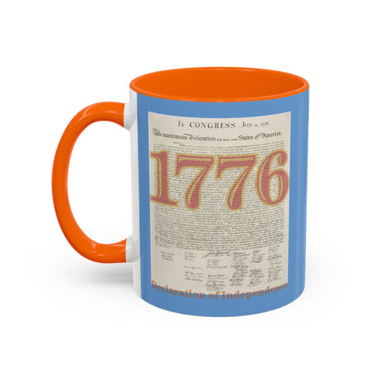 Declaration of Independence Light Blue Accent Mug by theGreenDragonTavern.shop