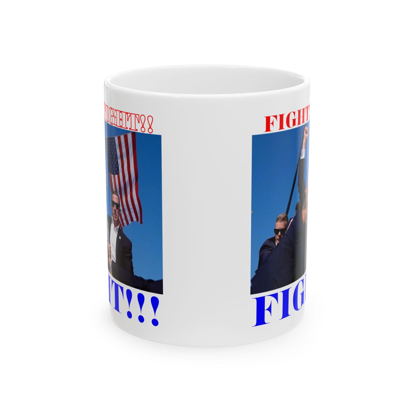 FIGHT! FIGHT!! FIGHT!!! White Mug by theGreenDragonTavern.shop