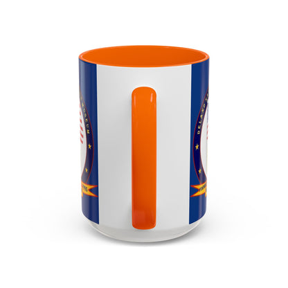 DeLand Naval Air Station Museum Blue Accent Mug by theGreenDragonTavern.shop