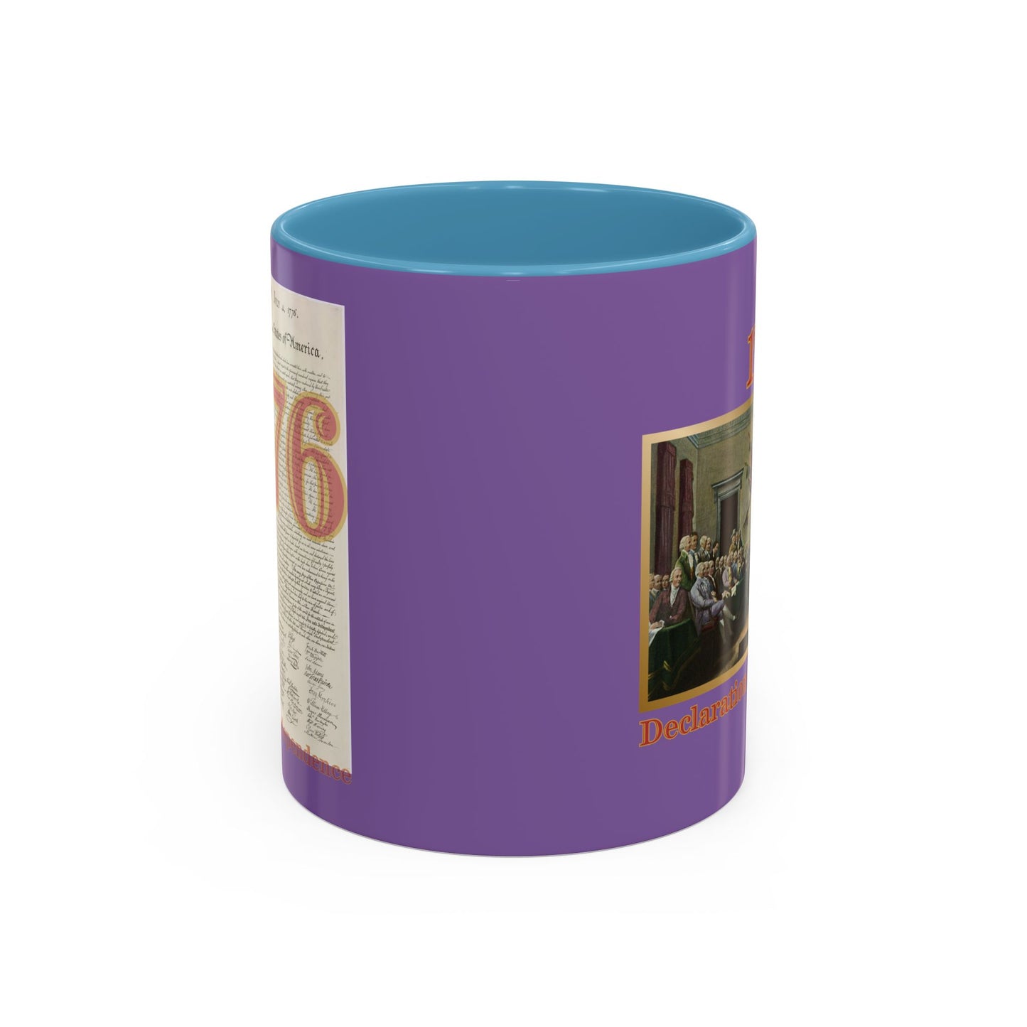 Declaration of Independence Light Purple Accent Mug by theGreenDragonTavern.shop