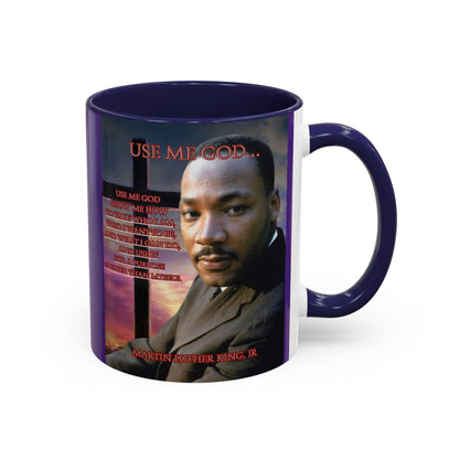 Use Me God, MLK Jr Purple Accent Mug by theGreenDragonTavern.shop