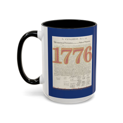 Declaration of Independence Dark Blue Accent Mug by theGreenDragonTavern.shop