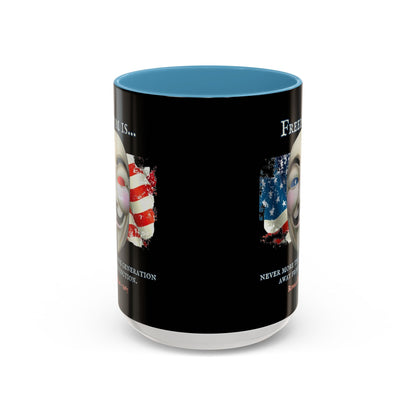 Ronald Reagan Freedom Vendetta Black Accent Mug by theGreenDragonTavern.shop