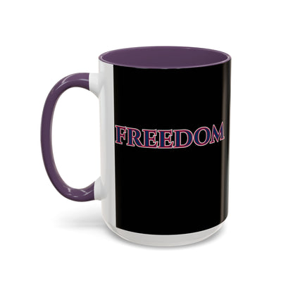 Freedom, Black Accent Mug by theGreenDragonTavern.shop
