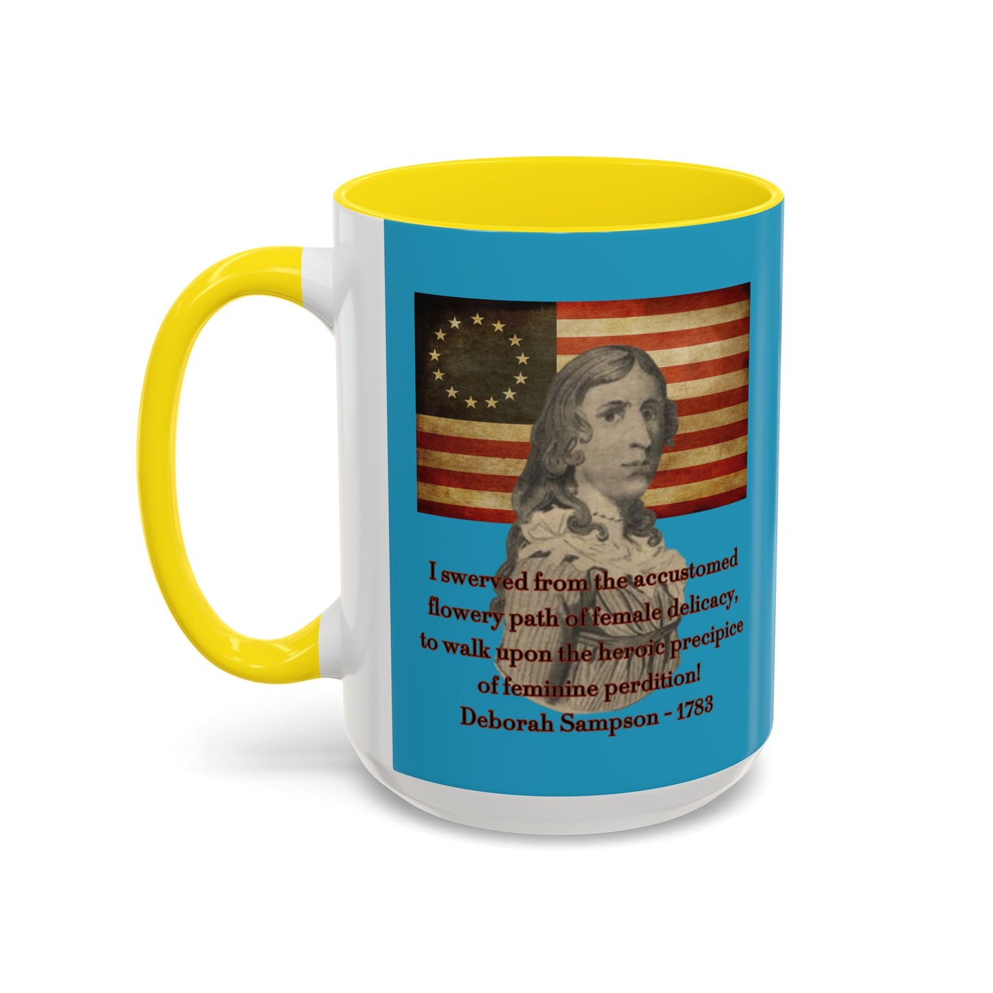 Deborah Sampson, America's Mulan Turquoise Accent Mug by theGreenDragonTavern.shop