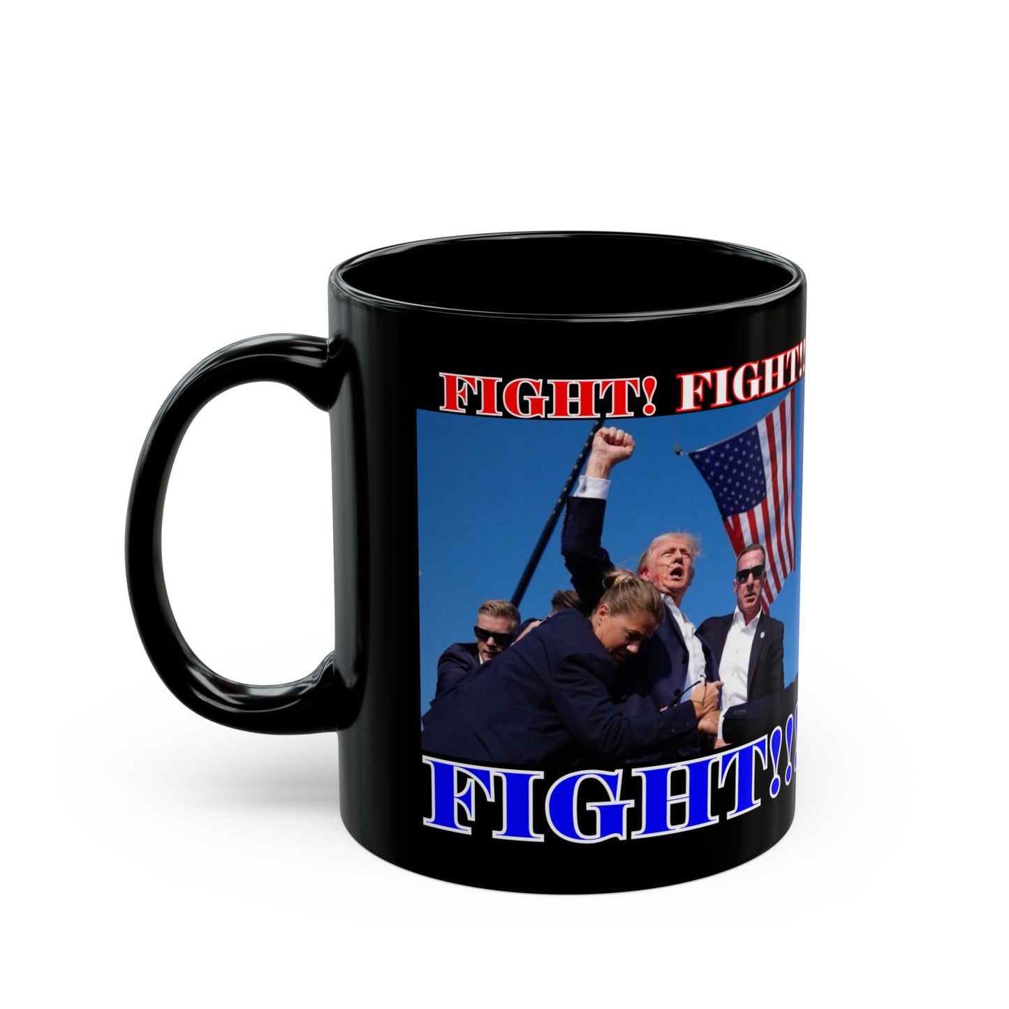 FIGHT! FIGHT!! FIGHT!!! Black Mug by theGreenDragonTavern.shop