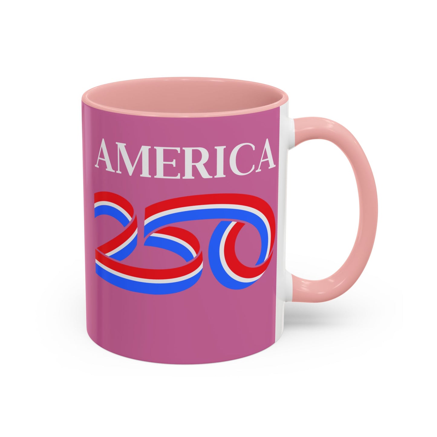 America 250 Pink Accent Mug by theGreenDragonTavern.shop