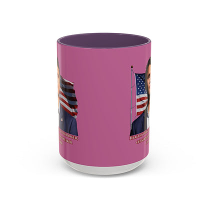 Charlie Kirk, Healthy Debate Pink Accent Mug by theGreenDragonTavern.shop