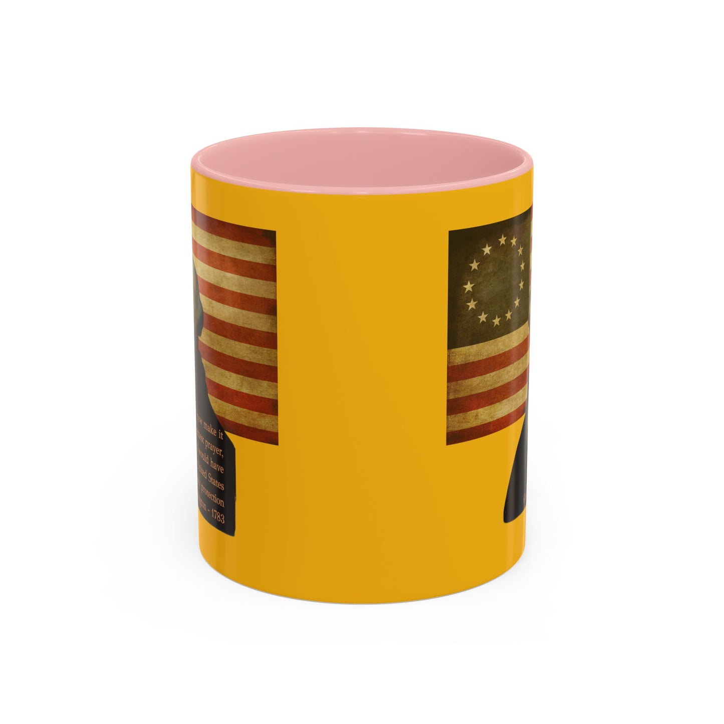 Washington's Earnest Prayer Yellow Accent Mug by theGreenDragonTavern.shop