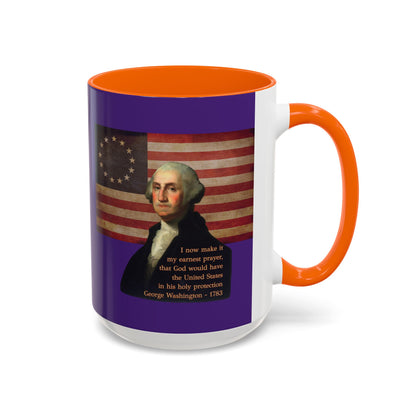 Washington's Earnest Prayer Purple Accent Mug by theGreenDragonTavern.shop