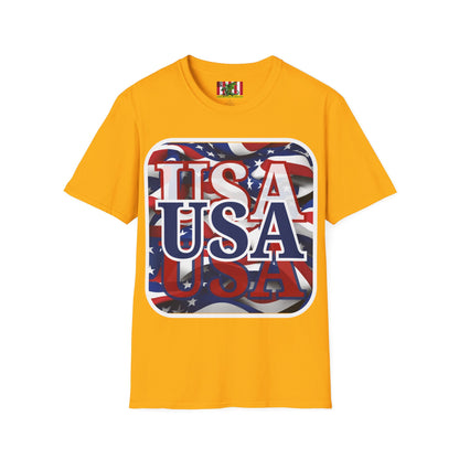 Red White and BLUE USA Patriot Light colors Unisex T-Shirt by theGreenDragonTavern.shop