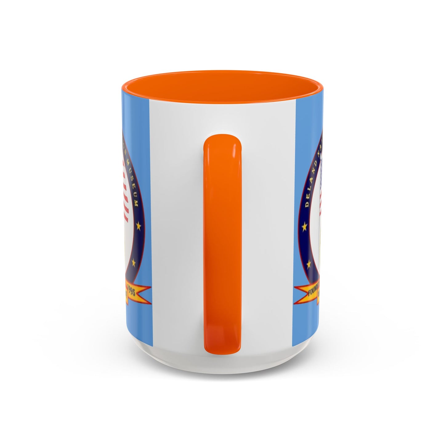 DeLand Naval Air Station Museum Light Blue Accent Mug by theGreenDragonTavern.shop