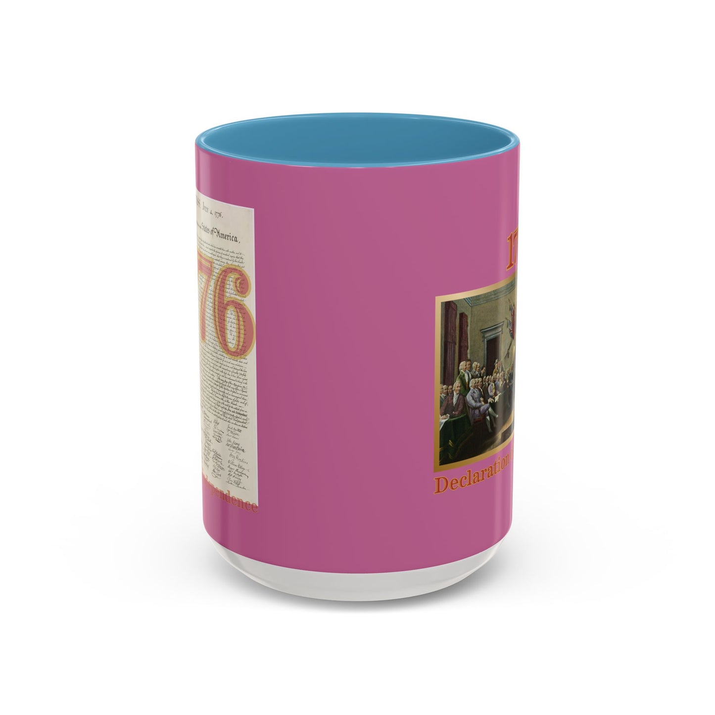 Declaration of Independence Pink Accent Mug by theGreenDragonTavern.shop