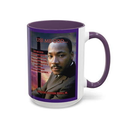 Use Me God, MLK Jr Purple Accent Mug by theGreenDragonTavern.shop