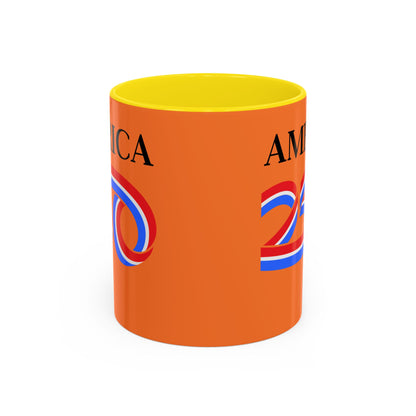 America 250 Orange Accent Mug by theGreenDragonTavern.shop