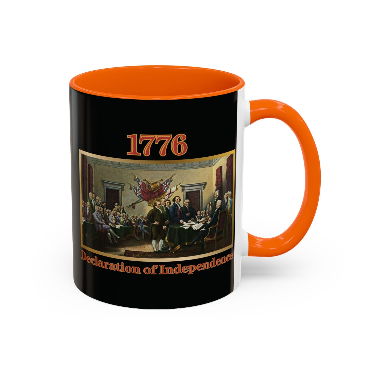 Declaration of Independence Black Accent Mug by theGreenDragonTavern.shop
