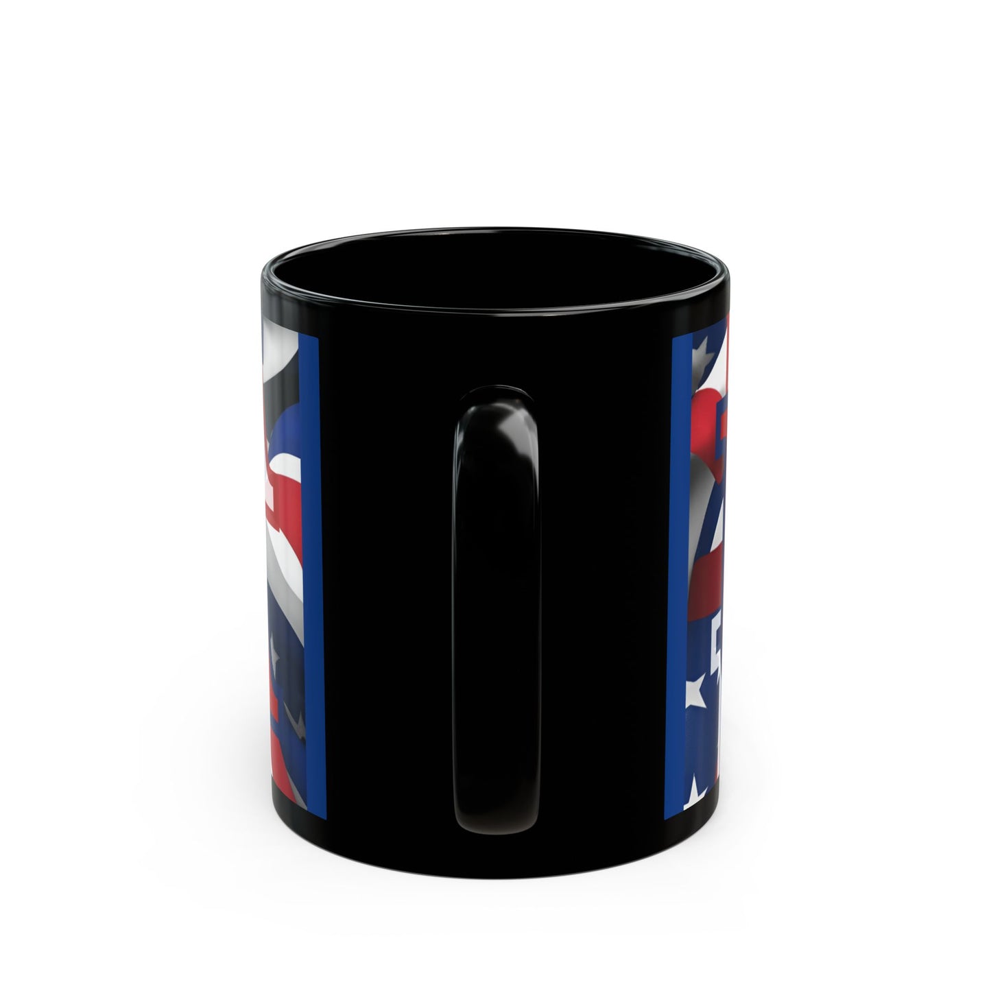 USA! USA! USA Red font Patriot Blue Mug by theGreenDragonTavern.shop
