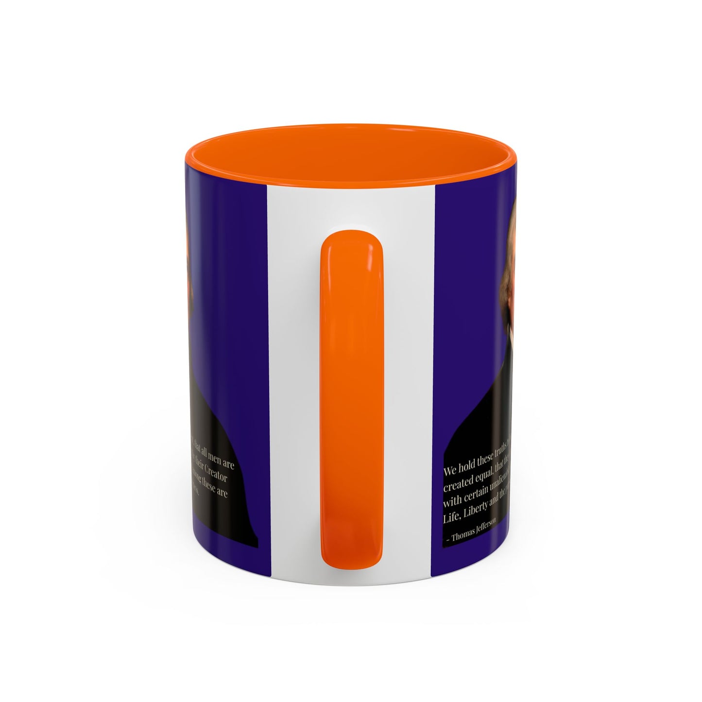 We hold these truths to be self-evident Dark Purple Accent Mug by theGreenDragonTavern.shop
