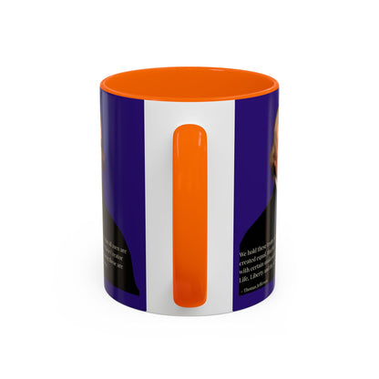 We hold these truths to be self-evident Dark Purple Accent Mug by theGreenDragonTavern.shop