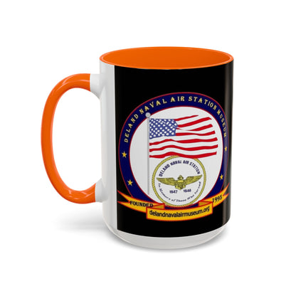 DeLand Naval Air Station Museum Black Accent Mug by theGreenDragonTavern.shop