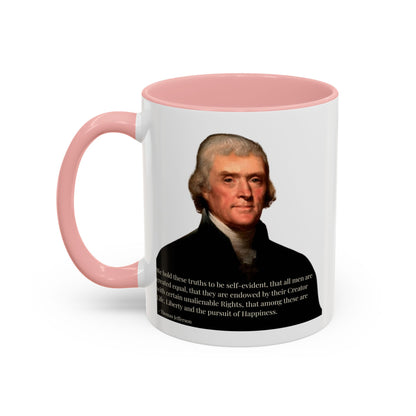 We hold these truths to be self-evident White Accent Mug by theGreenDragonTavern.shop