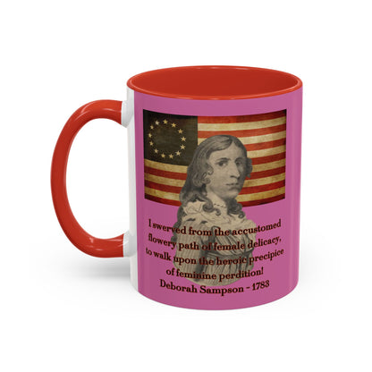Deborah Sampson, America's Mulan Pink Accent Mug by theGreenDragonTavern.shop