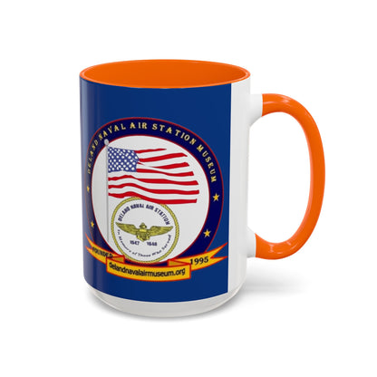 DeLand Naval Air Station Museum Blue Accent Mug by theGreenDragonTavern.shop