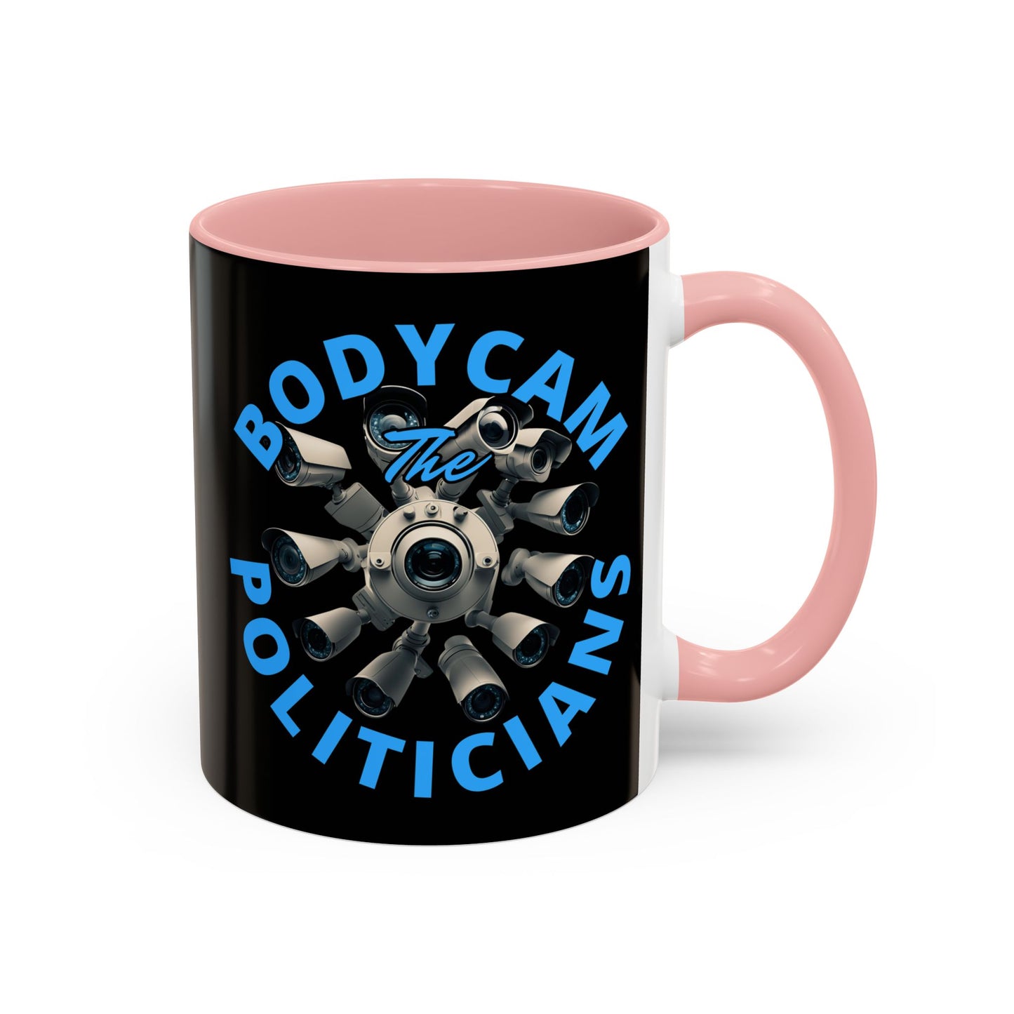 Bodycam the Politicians Cameras Black Accent Mug by theGreenDragonTavern.shop