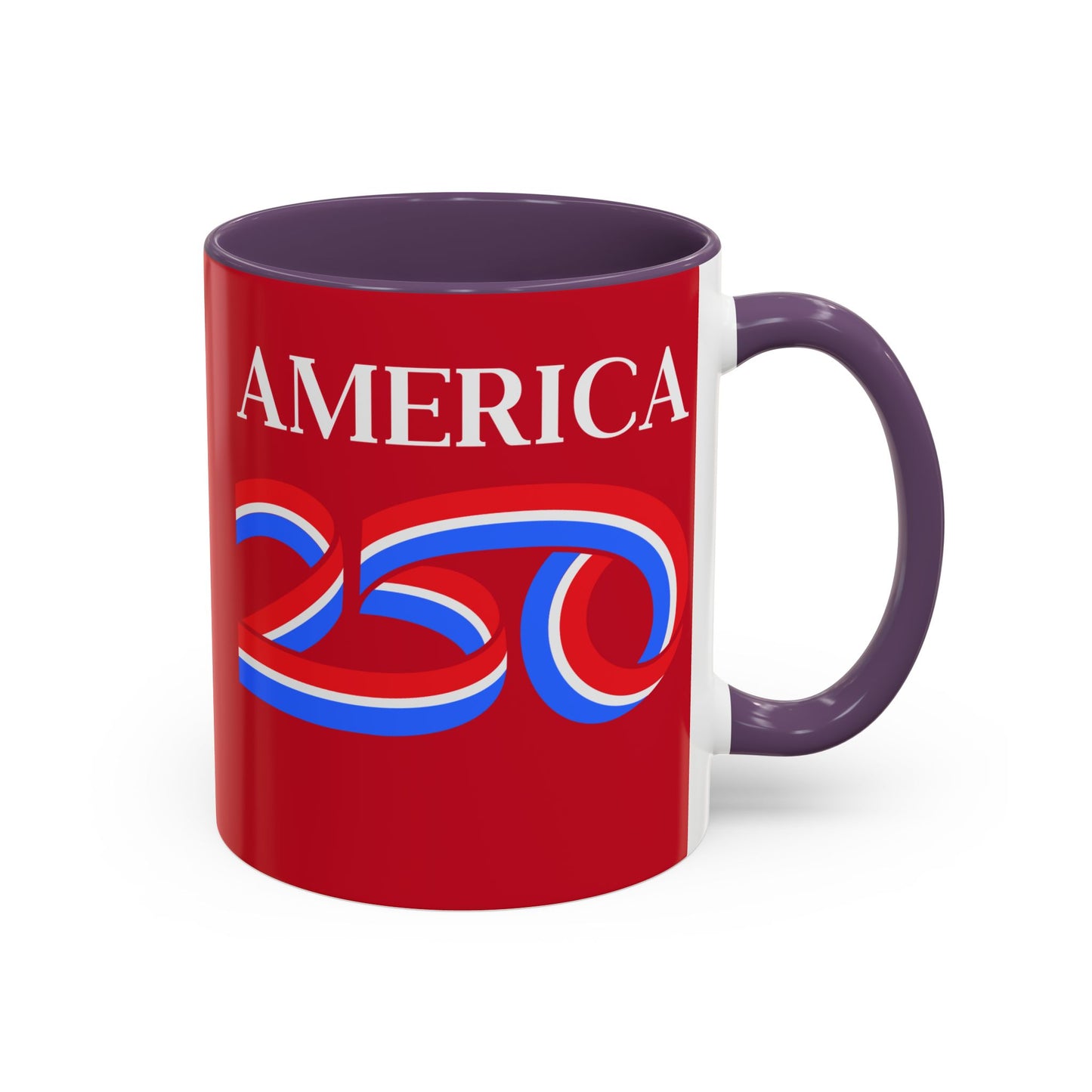 America 250 Red Accent Mug by theGreenDragonTavern.shop